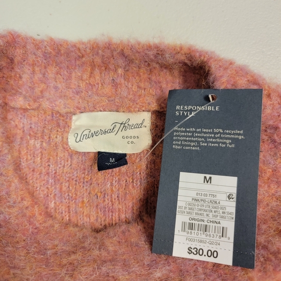 Universal Thread Women's Boucle Crewneck Pullover Sweater Size M - Picture 3 of 6